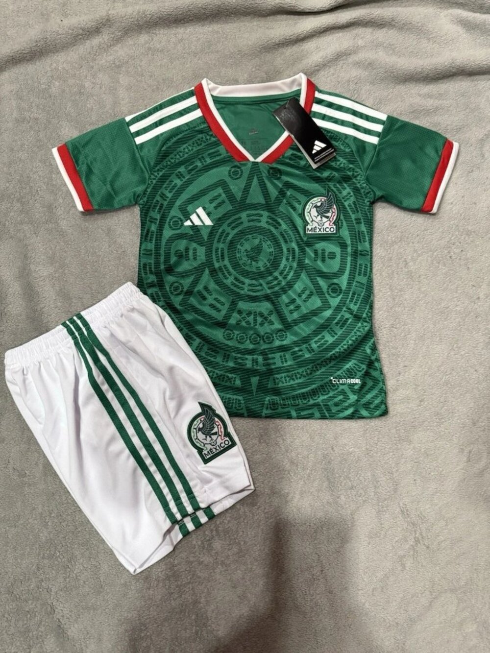 Kids Mexico 2026 World Cup Soccer Jersey Suit Green